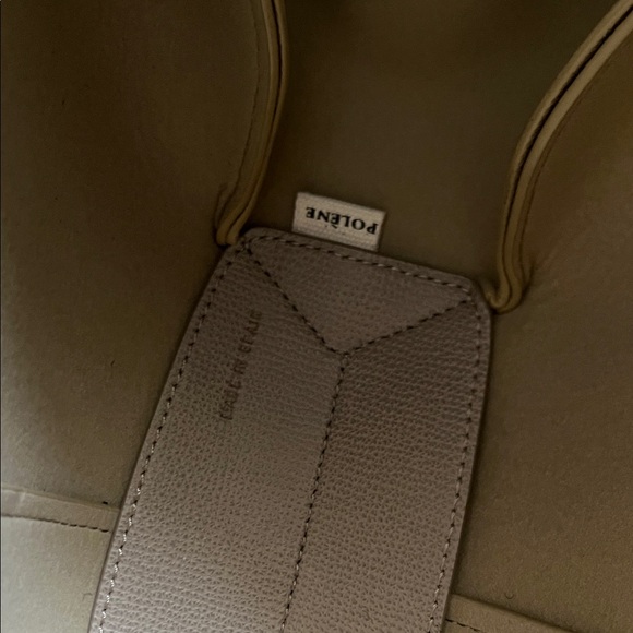 Polene Cyme Mini Tote Bag Edition textured taupe - Picture 8 of 9